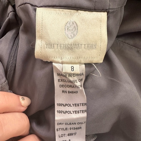 BHLDN “Isadore” Pewter Grey Sparkle and Tulle Dress - Picture 3 of 6